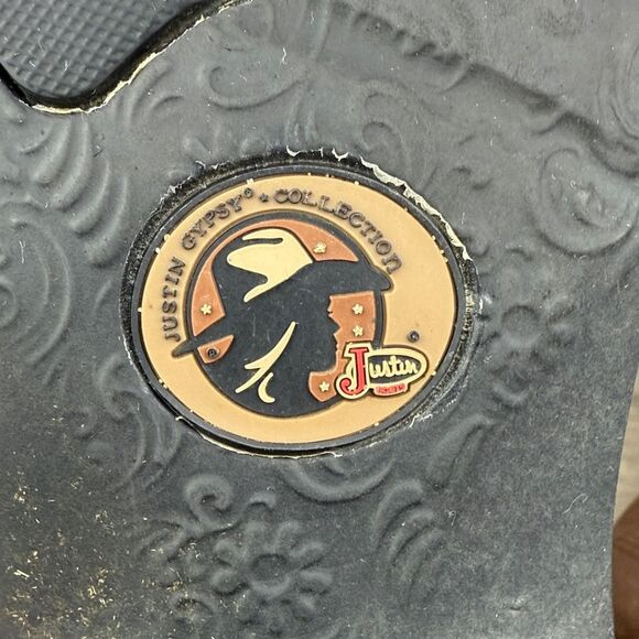 Justin Gypsy Gemma Brown Leather Women’s Sz 9B Western Round Toe Cowgirl Boots - Picture 12 of 13